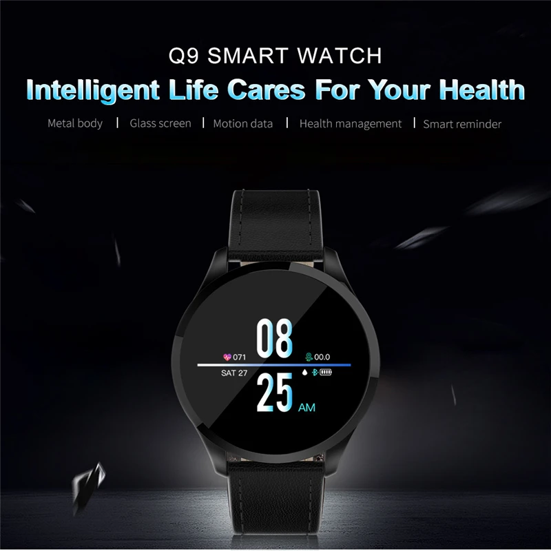 New Q9 Smart Watch Men Women Fitness Tracker Electronics Waterproof Sport Bracelet Smartwatch Wearable Device Watches
New Q9 Smart Watch Men Women Fitness Tracker Electronics Waterproof Sport Bracelet Smartwatch Wearable Device Watches