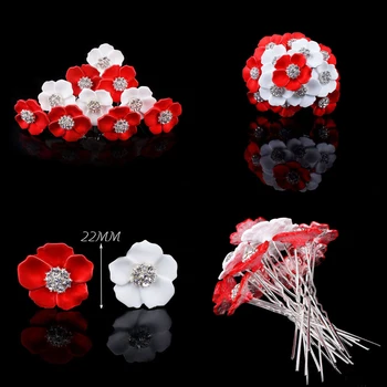 Wholesale New 20piece White Red Flower Crystal Rhinestone Wedding Bridal Accessories Women Hair Pins Clips Grips Hair Jewelry
Wholesale New 20piece White Red Flower Crystal Rhinestone Wedding Bridal Accessories Women Hair Pins Clips Grips Hair Jewelry