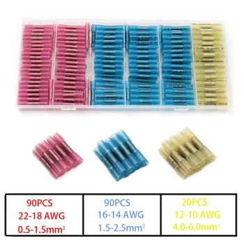 200/100PCS 3Sizes Waterproof Heat Shrink Butt Connectors Electrical Wire Splice Cable Crimp Terminals Connectors AWG 22-10 Kit
200/100PCS 3Sizes Waterproof Heat Shrink Butt Connectors Electrical Wire Splice Cable Crimp Terminals Connectors AWG 22-10 Kit