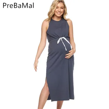2019 Summer Pregnancy High Waist Bow Sleeveless Dress Side Fork opening Loose Casual Women Maternity Dresses Clothes C0025
2019 Summer Pregnancy High Waist Bow Sleeveless Dress Side Fork opening Loose Casual Women Maternity Dresses Clothes C0025