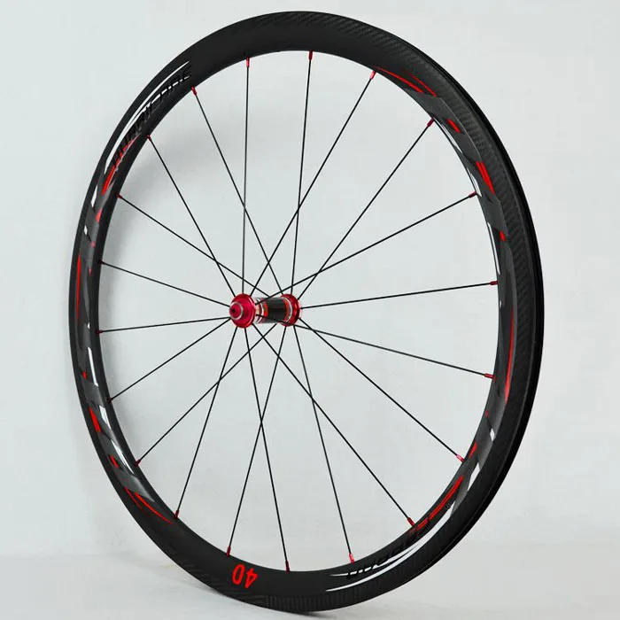 Best 700C Wheelset Carbon Wheels Road Bike Tubeless Wheel V/C Brake Profile 38-40-50-55mm Depth Clincher Carbon Rim Direct-pull 48