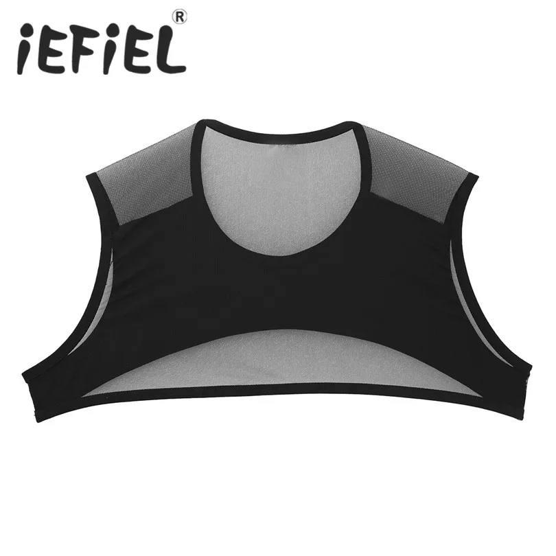 Newest Fashion Male Mens Faux Leather Patchwork Sheer Mesh Muscle Half Tank Top Vest Harness Clubwear Stage Costume Crop Tops
Newest Fashion Male Mens Faux Leather Patchwork Sheer Mesh Muscle Half Tank Top Vest Harness Clubwear Stage Costume Crop Tops