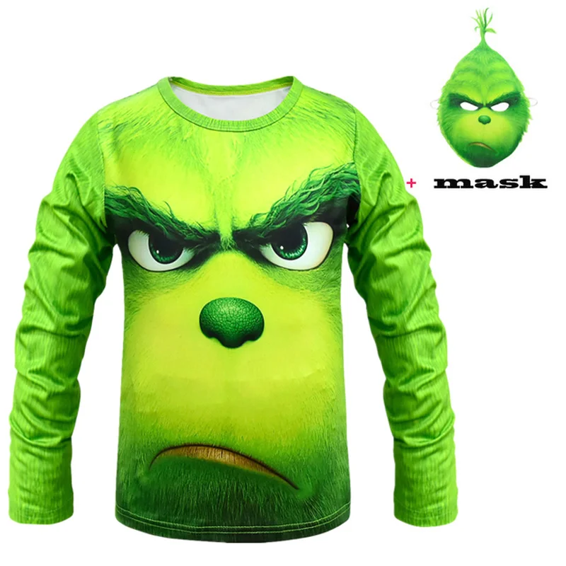 New The GRINCH FULL FACE Game green 3D Cartoon Printed Grinch t-shirts Boys coat cosplay Sports Thin Spring Autumn Clothes 3409
New The GRINCH FULL FACE Game green 3D Cartoon Printed Grinch t-shirts Boys coat cosplay Sports Thin Spring Autumn Clothes 3409