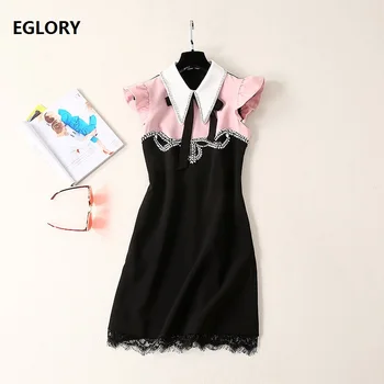 Latest Designer Fashion Dresses 2019 Summer Club Party Ladies Turn-down Collar Crystal Beading Color Block Pink Green Dress Mini
Latest Designer Fashion Dresses 2019 Summer Club Party Ladies Turn-down Collar Crystal Beading Color Block Pink Green Dress Mini