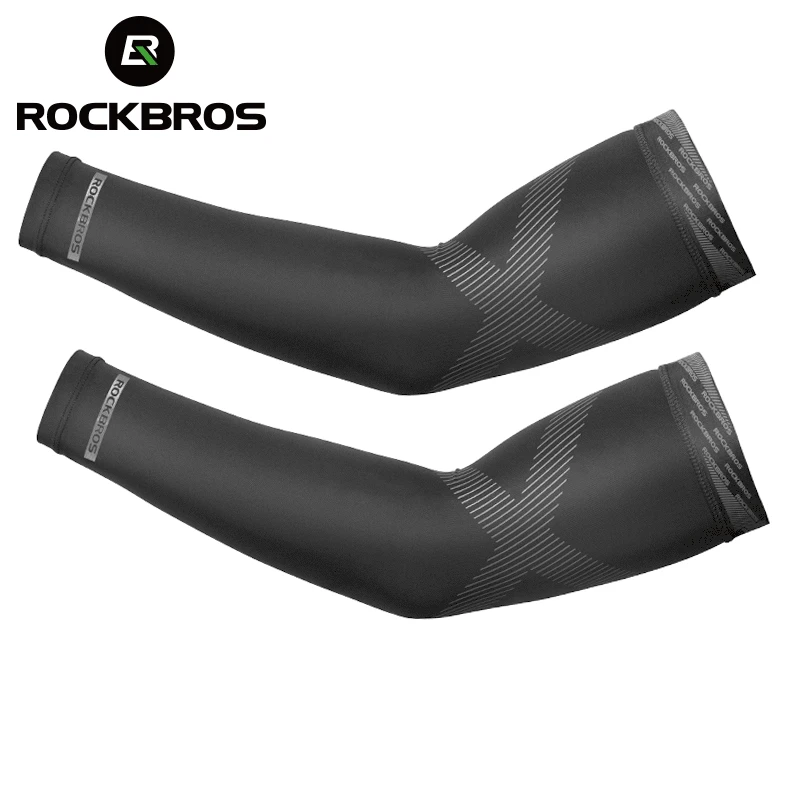 Нарукавники ROCKBROS из шелка для велоспорта защиты от ультрафиолета баскетбола