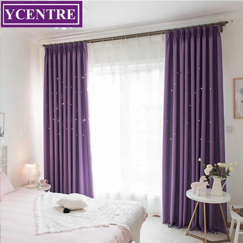 YCENTRE Laser Cutting Stars Purple Blackout Curtain Thermal Insulated Out Star Window Treatment for Kids/ Living Room /Bed Room
YCENTRE Laser Cutting Stars Purple Blackout Curtain Thermal Insulated Out Star Window Treatment for Kids/ Living Room /Bed Room