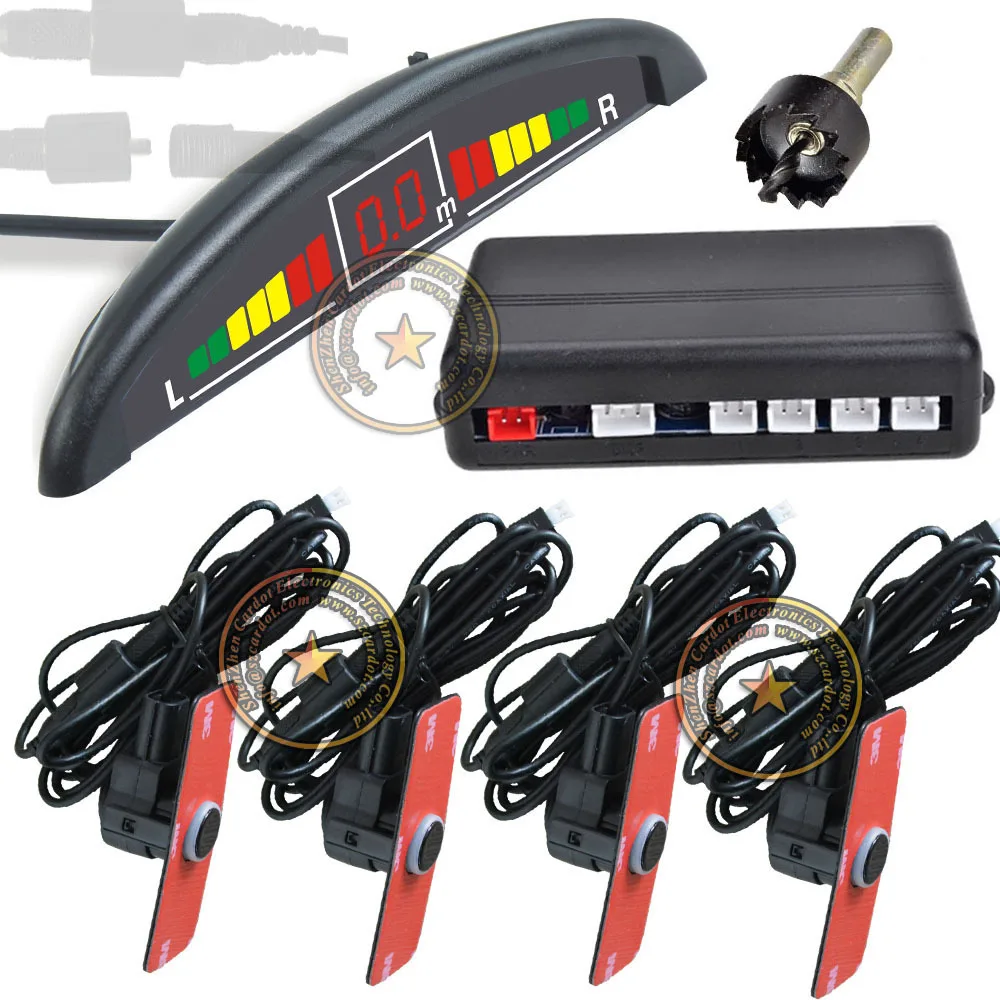 OEM LED parking sensor,4pcs adhesion rear sensor with waterproof connector,working with OEM car,three color crescent led display
OEM LED parking sensor,4pcs adhesion rear sensor with waterproof connector,working with OEM car,three color crescent led display
