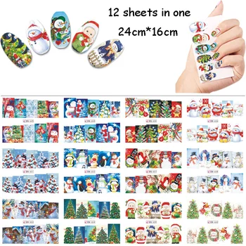 12 Sheet/Lot Christmas Nail Water Stickers Santa Adhesive Nail Art Stickers Beauty Nail Tips Decals DIY Nail Art Decorations BN6
12 Sheet/Lot Christmas Nail Water Stickers Santa Adhesive Nail Art Stickers Beauty Nail Tips Decals DIY Nail Art Decorations BN6