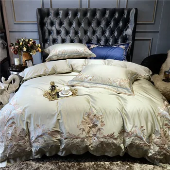 New Champagne Blue Luxury Gold Royal Embroidery 100S Egyptian Cotton Palace Bedding Set Duvet Cover Bed sheet/Linen Pillowcases
New Champagne Blue Luxury Gold Royal Embroidery 100S Egyptian Cotton Palace Bedding Set Duvet Cover Bed sheet/Linen Pillowcases