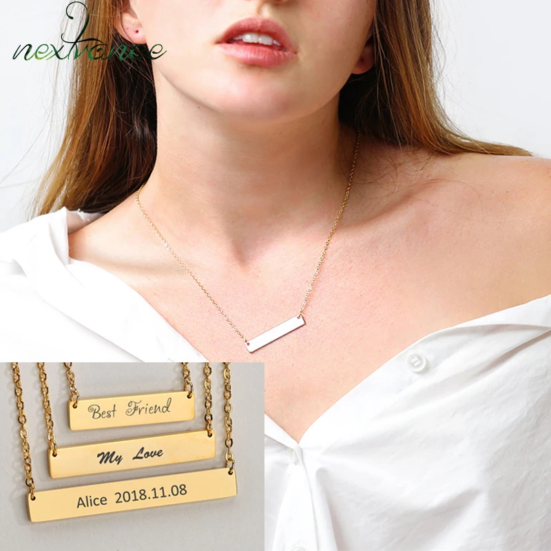 Nextvance Personalized Customized Necklaces Bar Necklace Engrave Name Letter Necklace Minimalist Jewelry Gift For Best Friend
Nextvance Personalized Customized Necklaces Bar Necklace Engrave Name Letter Necklace Minimalist Jewelry Gift For Best Friend