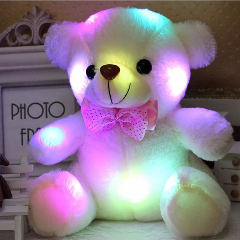 1pc 25cm Luminous Plush Teddy Bear Toys Gleamy Animal Doll Best Birthday Gift For kids Glowing | Игрушки и хобби