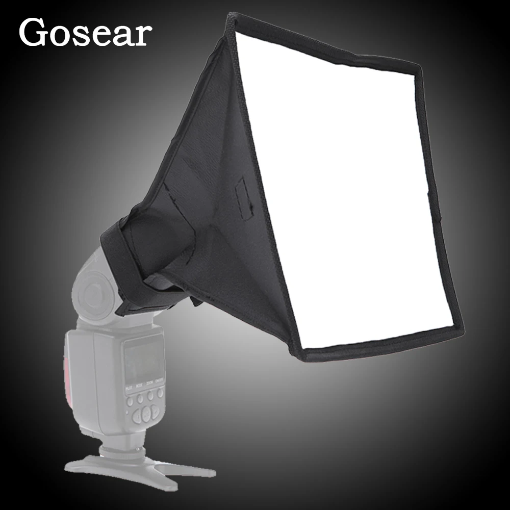 Gosear 30x20cm Foldable Photography Flash Softbox Diffuser for Canon 580EX 430EX 550EX 540EZ Nikon SB900 Sony DSLR Accessories
Gosear 30x20cm Foldable Photography Flash Softbox Diffuser for Canon 580EX 430EX 550EX 540EZ Nikon SB900 Sony DSLR Accessories
