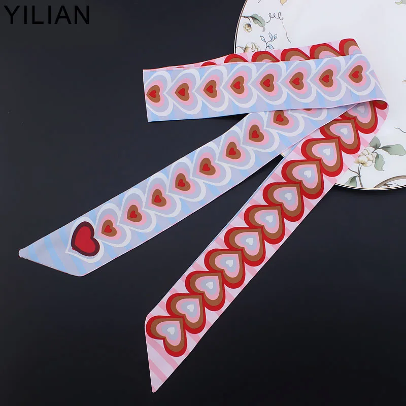 We are factory 2019 New Design 120cm Heart Print Silk Scarf Small Women Brand Bag Hair Ribbons Fashion Sweetheart Headband JX204
We are factory 2019 New Design 120cm Heart Print Silk Scarf Small Women Brand Bag Hair Ribbons Fashion Sweetheart Headband JX204
