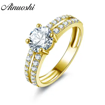 AINUOSHI Trendy Double Layer Round Ring 14K Solid White/Yellow Gold Pave Setting Band 1 CT Sona Diamond Wedding Engagement Ring
AINUOSHI Trendy Double Layer Round Ring 14K Solid White/Yellow Gold Pave Setting Band 1 CT Sona Diamond Wedding Engagement Ring