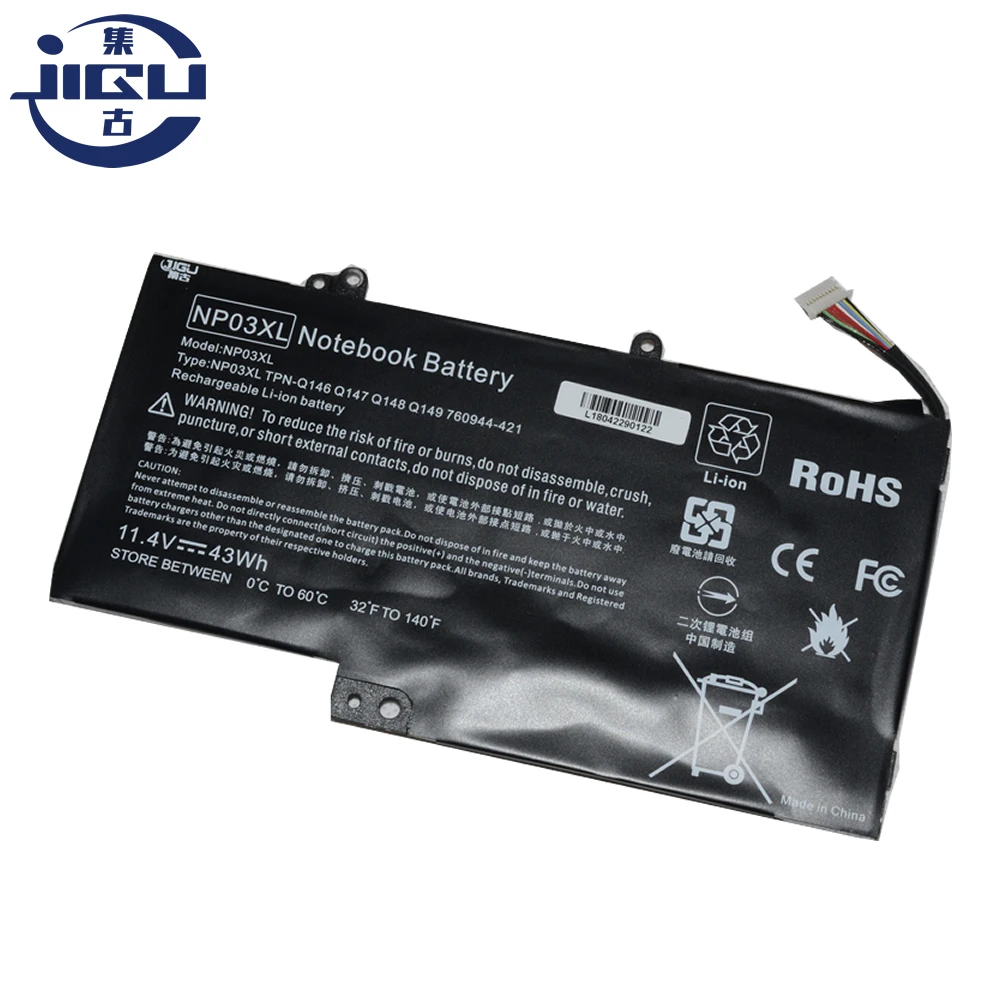 JIGU Laptop Battery HSTNN-LB6L NP03XL TPN-Q146 Q147 Q148 Q149 For HP ENVY 15-U x360 15-u010dx For Pavilion 13-a000ns a010dx X360
JIGU Laptop Battery HSTNN-LB6L NP03XL TPN-Q146 Q147 Q148 Q149 For HP ENVY 15-U x360 15-u010dx For Pavilion 13-a000ns a010dx X360