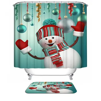 Christmas Snowman bells Christmas Waterproof Mildewproof Polyester Shower Curtain House Bathroom Decor With 0108
Christmas Snowman bells Christmas Waterproof Mildewproof Polyester Shower Curtain House Bathroom Decor With 0108