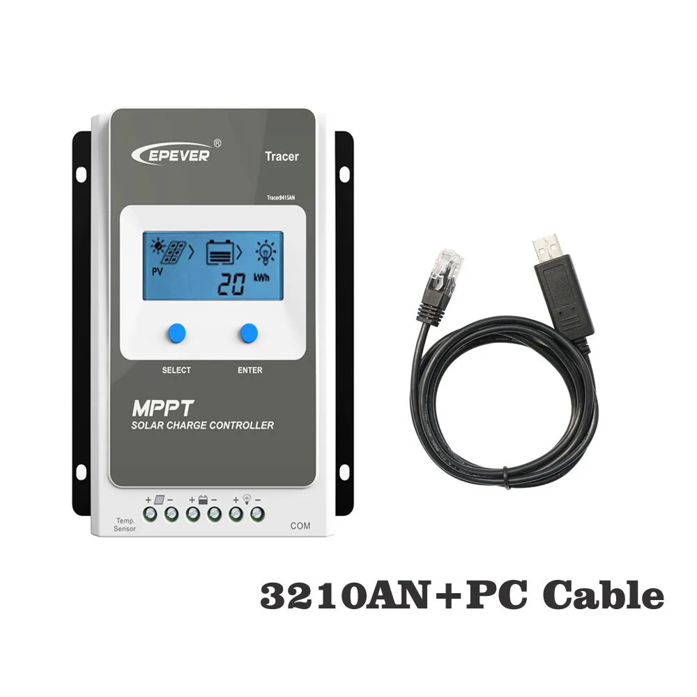 Tracer3210AN 30A MPPT Solar Panel li-ion li LiFePO4 battery 3210AN 3210A PC Communication software CC-USB-RS485-150U
Tracer3210AN 30A MPPT Solar Panel li-ion li LiFePO4 battery 3210AN 3210A PC Communication software CC-USB-RS485-150U