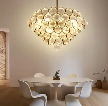 ZYY Nordic Creative Iron Chandelier Post-modern Simple Glass Pendant Lamp for Restaurant Bedroom Crystal Chandelier LED E14Light
ZYY Nordic Creative Iron Chandelier Post-modern Simple Glass Pendant Lamp for Restaurant Bedroom Crystal Chandelier LED E14Light