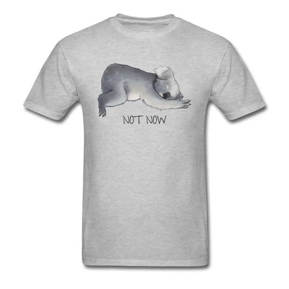 Tidak Sekarang 2018 Malas Hewan Pria Putih T Shirt Koala Sketsa