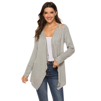 Solid Color Lace Fashion Long Sleeve Thin Sweater Tops Coat Hollow 2019 Spring And Autumn Knitwear
Solid Color Lace Fashion Long Sleeve Thin Sweater Tops Coat Hollow 2019 Spring And Autumn Knitwear