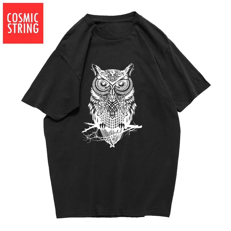 COSMIC STRING 100% cotton casual short sleeve loose OWL printed men T shirt summer men tshirt cool loose t-shirt tee shirt
COSMIC STRING 100% cotton casual short sleeve loose OWL printed men T shirt summer men tshirt cool loose t-shirt tee shirt