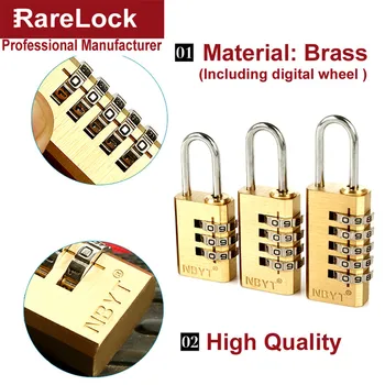 Rarelock Combination Lock Digital Password Lock Plus Padlock For Cabinet Box Game Luggage Bag Locks a