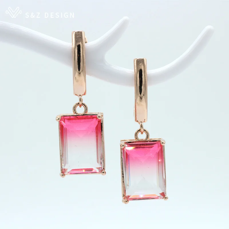 S&Z Square Gradient Color Long Earrings 2019 New Fashion 585 Rose Gold-color Jewelry Tourmaline Zircon Glass Dangle Earrings
S&Z Square Gradient Color Long Earrings 2019 New Fashion 585 Rose Gold-color Jewelry Tourmaline Zircon Glass Dangle Earrings