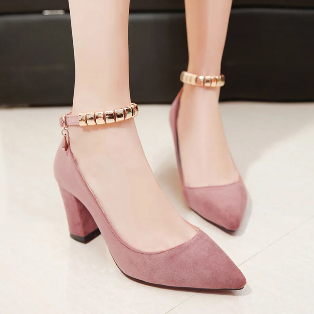 Women's Pointed Toe High Heels Square Heels buckle Mid Heels Buckle Strap Elegant Rhinestone Shoes
Women's Pointed Toe High Heels Square Heels buckle Mid Heels Buckle Strap Elegant Rhinestone Shoes