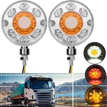 Pair 24LED Pedestal Fender Light Truck Trailer Double Face Turn Signal Brake Set
Pair 24LED Pedestal Fender Light Truck Trailer Double Face Turn Signal Brake Set