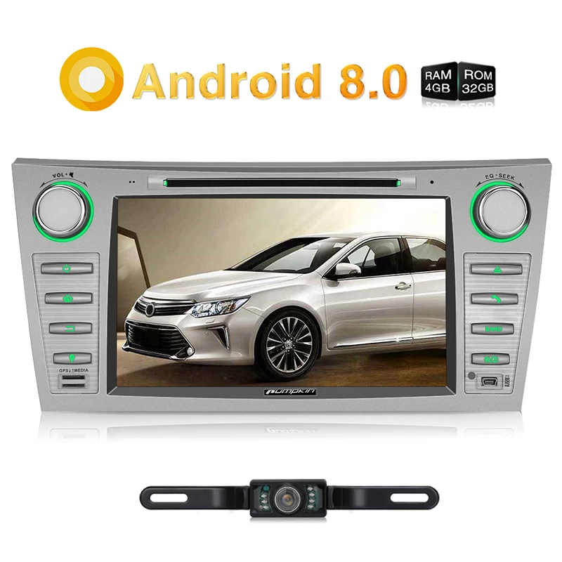 Pumpkin 2 Din 8'' Android 8.0 Car DVD Player GPS Navigation Car Stereo Bluetooth FM Rds Radio For Toyota Camry/Aurion 2007-2011
Pumpkin 2 Din 8'' Android 8.0 Car DVD Player GPS Navigation Car Stereo Bluetooth FM Rds Radio For Toyota Camry/Aurion 2007-2011