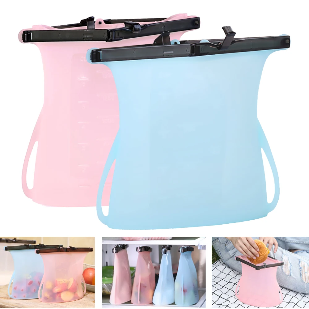 Reusable Food Storage Bag Silicone Sealing Containers Zip Lock Leak Proof Organizer for Snack Fruit Meat Refrigerator Fresh Keep
Reusable Food Storage Bag Silicone Sealing Containers Zip Lock Leak Proof Organizer for Snack Fruit Meat Refrigerator Fresh Keep