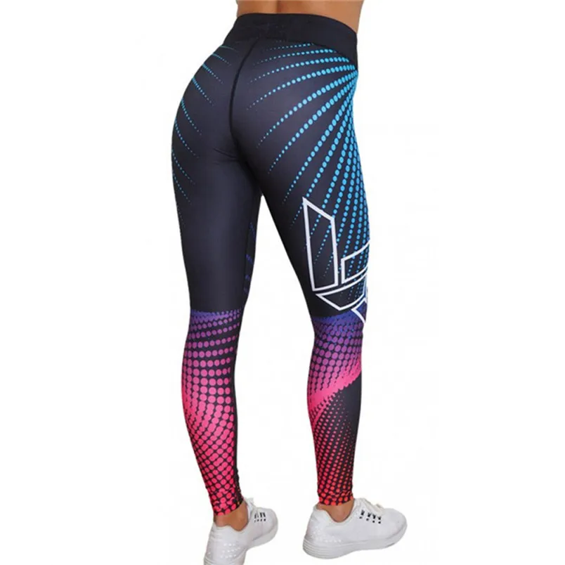 Hot Sale Yoga Pants Womens High Waist 3D Print Yoga plus size Skinny Gym Leggings Sports running Pants new arrival #4n25 (2)