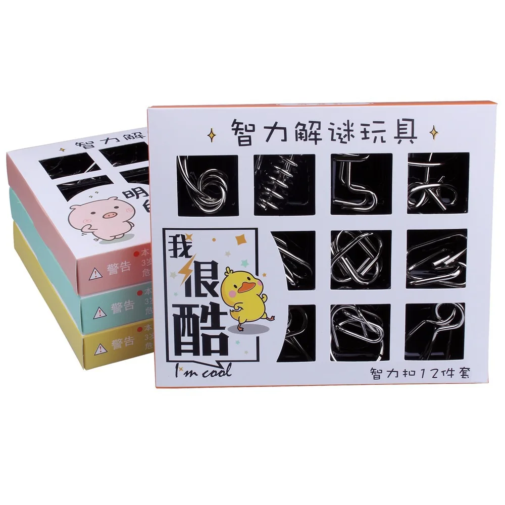 12pcs/set Materials Metal Montessori Puzzle Wire IQ Mind Brain Puzzles for Kids Adults Anti-Stress Reliever Toys Gift Package
12pcs/set Materials Metal Montessori Puzzle Wire IQ Mind Brain Puzzles for Kids Adults Anti-Stress Reliever Toys Gift Package