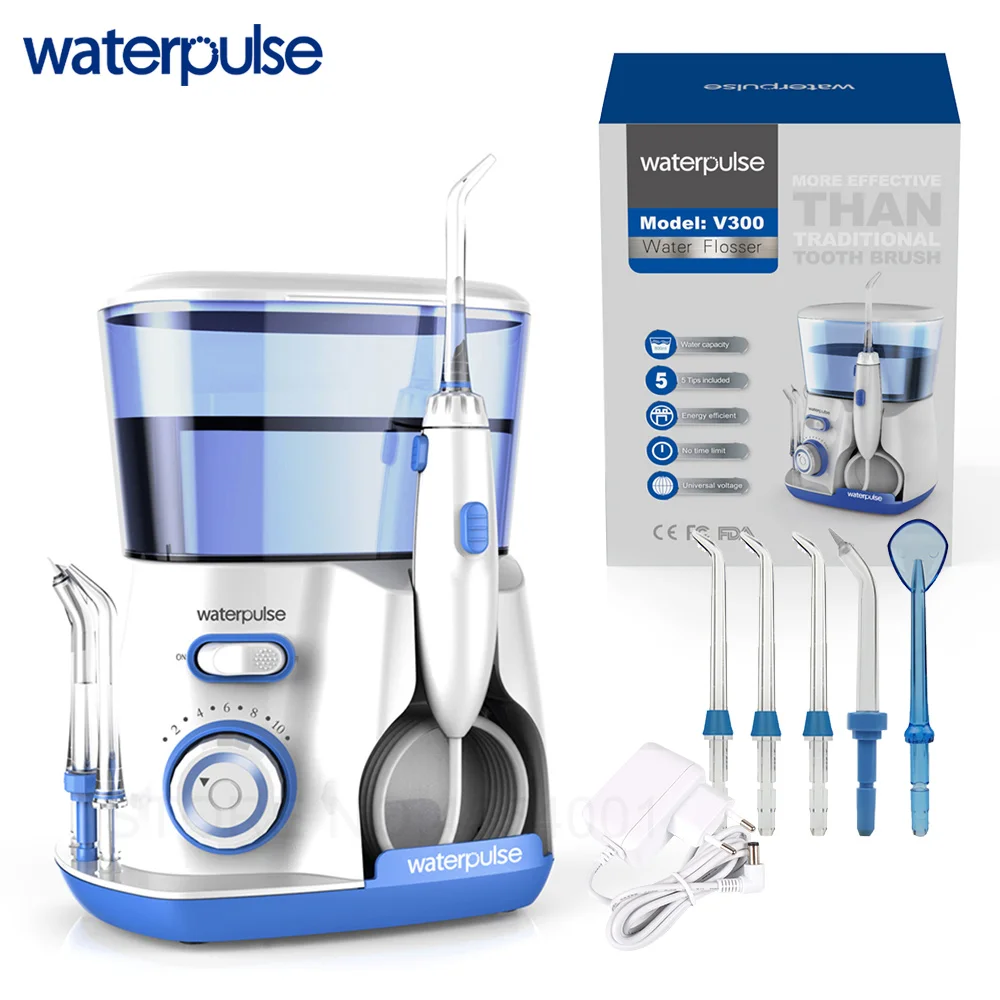 Waterpulse V300 5pcs Tips Oral Irrigator Water Dental Flosser Rechargeable Battery Water Flosser Teeth Mouth Cleaning Irrigator
Waterpulse V300 5pcs Tips Oral Irrigator Water Dental Flosser Rechargeable Battery Water Flosser Teeth Mouth Cleaning Irrigator