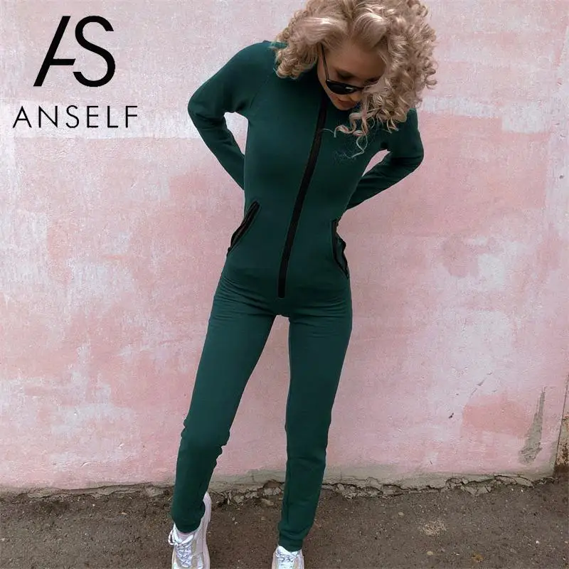 ANSELF Lady Jumpsuit Women Hooded Playsuit Long Sleeve Zipper Front Casual Sport Workout Suit 2019 Korean Fashion Overalls Green
ANSELF Lady Jumpsuit Women Hooded Playsuit Long Sleeve Zipper Front Casual Sport Workout Suit 2019 Korean Fashion Overalls Green