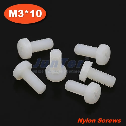 1000pcs/lot DIN7985 M3*10 Nylon Phillips Pan Head (Cross recessed pan head) Machine Screws
1000pcs/lot DIN7985 M3*10 Nylon Phillips Pan Head (Cross recessed pan head) Machine Screws