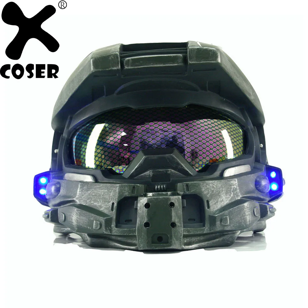 XCOSER Halo 4 Master Chief Helmet Mask Game Cosplay Costume Props Adult Halloween Party Cool Deluxe PVC Helmet With LED Light
XCOSER Halo 4 Master Chief Helmet Mask Game Cosplay Costume Props Adult Halloween Party Cool Deluxe PVC Helmet With LED Light