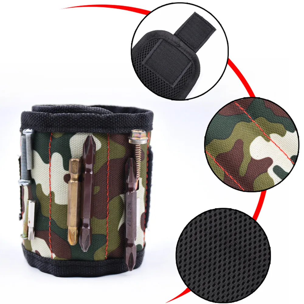 Magnetic Wristband Pocket Tool Belt Bags Holding Working Helper durable Oxford cloth Camouflage 38X9X0.4 CM cool Storage bag
Magnetic Wristband Pocket Tool Belt Bags Holding Working Helper durable Oxford cloth Camouflage 38X9X0.4 CM cool Storage bag