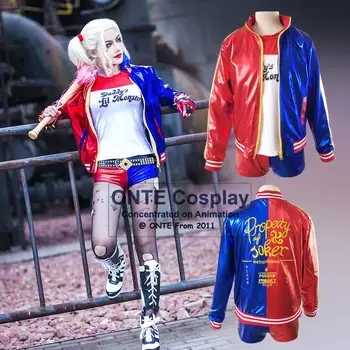 2016 NEW movie Suicide Squad Harley Quinn female clown cosplay costume halloween clothing coat jacket accessories tattoo set
2016 NEW movie Suicide Squad Harley Quinn female clown cosplay costume halloween clothing coat jacket accessories tattoo set
