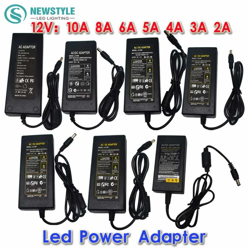 

New Converter Adapter led Power Supply for 5050 3528 5630 LED Strip Light led driver 12V/24V 2A/3A/4A/5V/6A/8A/10A AC 100V-240V