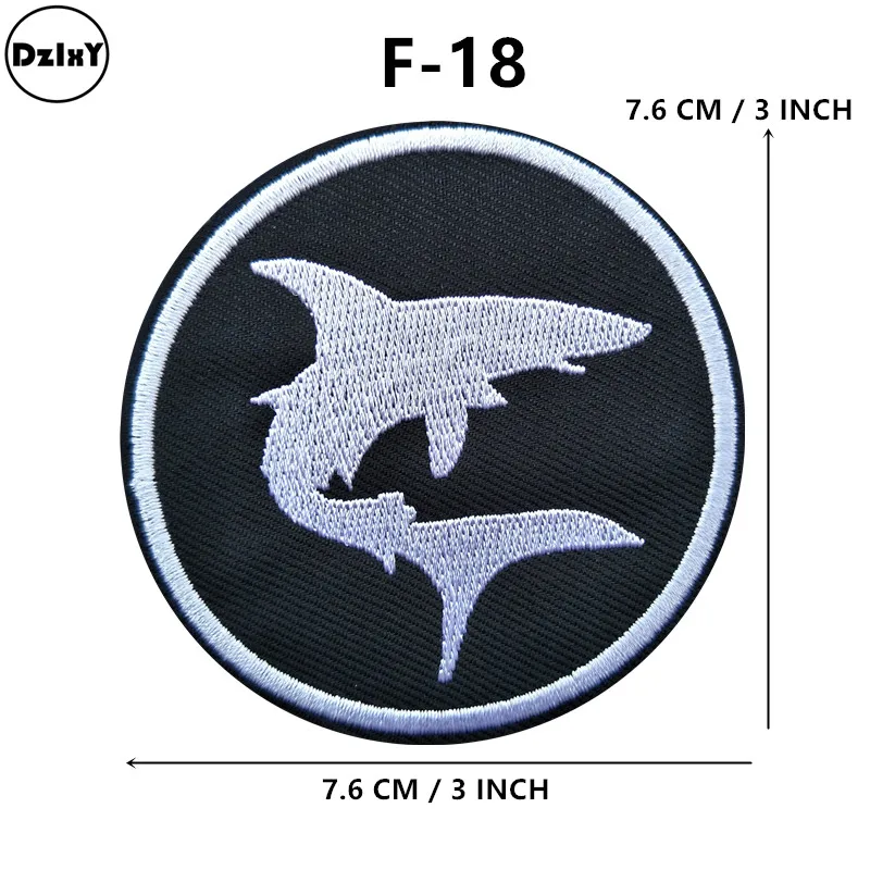 Round Shark Embroidery Patches for Stripes on the Backpack Stickers on Fabric Iron on Clothes Appliques @F-18
Round Shark Embroidery Patches for Stripes on the Backpack Stickers on Fabric Iron on Clothes Appliques @F-18