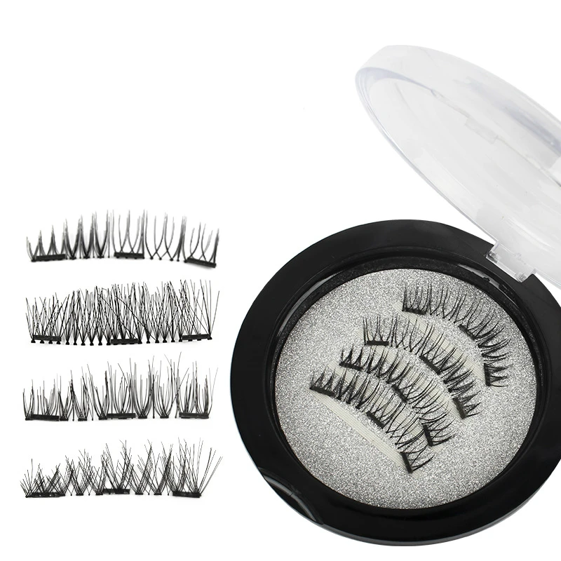 4pcs Soft Natural Fashion Lashes 3D Three Magnetic False Eyelashes No Glue Ultra-Thinner Magnet Eye Lashes Extension Tools
4pcs Soft Natural Fashion Lashes 3D Three Magnetic False Eyelashes No Glue Ultra-Thinner Magnet Eye Lashes Extension Tools