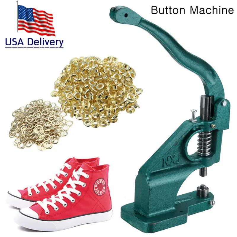 (Ship from USA) Grommet Eyelet Hole Punch Machine Hand Press Tool +3 Dies + 900 Grommets 
(Ship from USA) Grommet Eyelet Hole Punch Machine Hand Press Tool +3 Dies + 900 Grommets