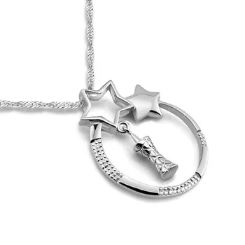 Women solid sterling silver star pendant Fashion 925 sterling silver wave necklace.Lady jewelry charm guang zhou tower pendant
Women solid sterling silver star pendant Fashion 925 sterling silver wave necklace.Lady jewelry charm guang zhou tower pendant