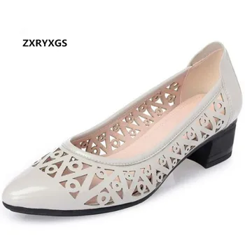 2019 Newest Spring Summer Pointed Hollow Genuine Leather Shoes Woman Sandals Square Heel Elegant Fashion Sandals Women Shoes
2019 Newest Spring Summer Pointed Hollow Genuine Leather Shoes Woman Sandals Square Heel Elegant Fashion Sandals Women Shoes