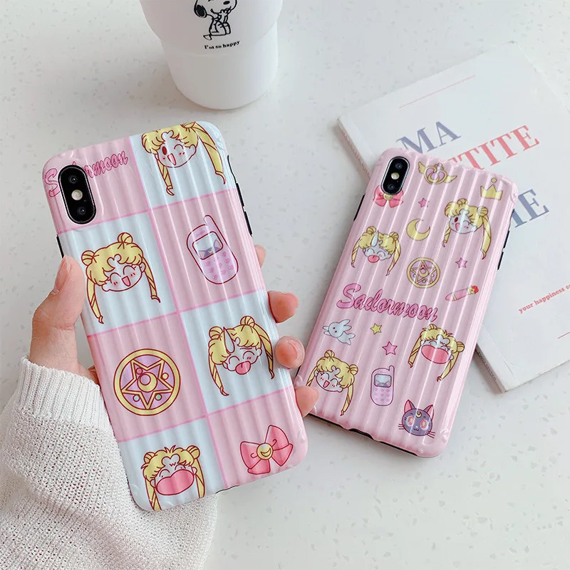 Pink Kawaii Japanese Anime Sailor Moon Phone Case For iPhone 7 7 Puls 6 6S 7 8 Puls X Xs XR Xsmax Cases Cute Silicone Soft Cover
Pink Kawaii Japanese Anime Sailor Moon Phone Case For iPhone 7 7 Puls 6 6S 7 8 Puls X Xs XR Xsmax Cases Cute Silicone Soft Cover