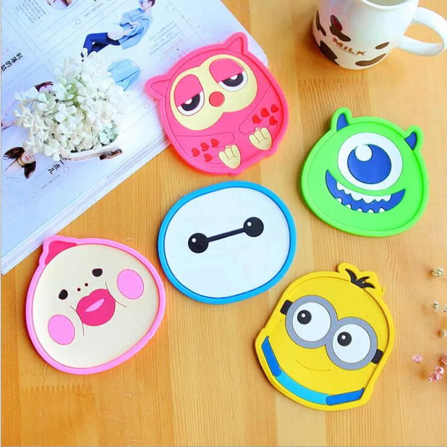 New Silicone Cartoon animal Totoro Baymax Cup Coaster Nonslip Place Mat pads Cup Cushion Minions Tea Cup Holder
New Silicone Cartoon animal Totoro Baymax Cup Coaster Nonslip Place Mat pads Cup Cushion Minions Tea Cup Holder