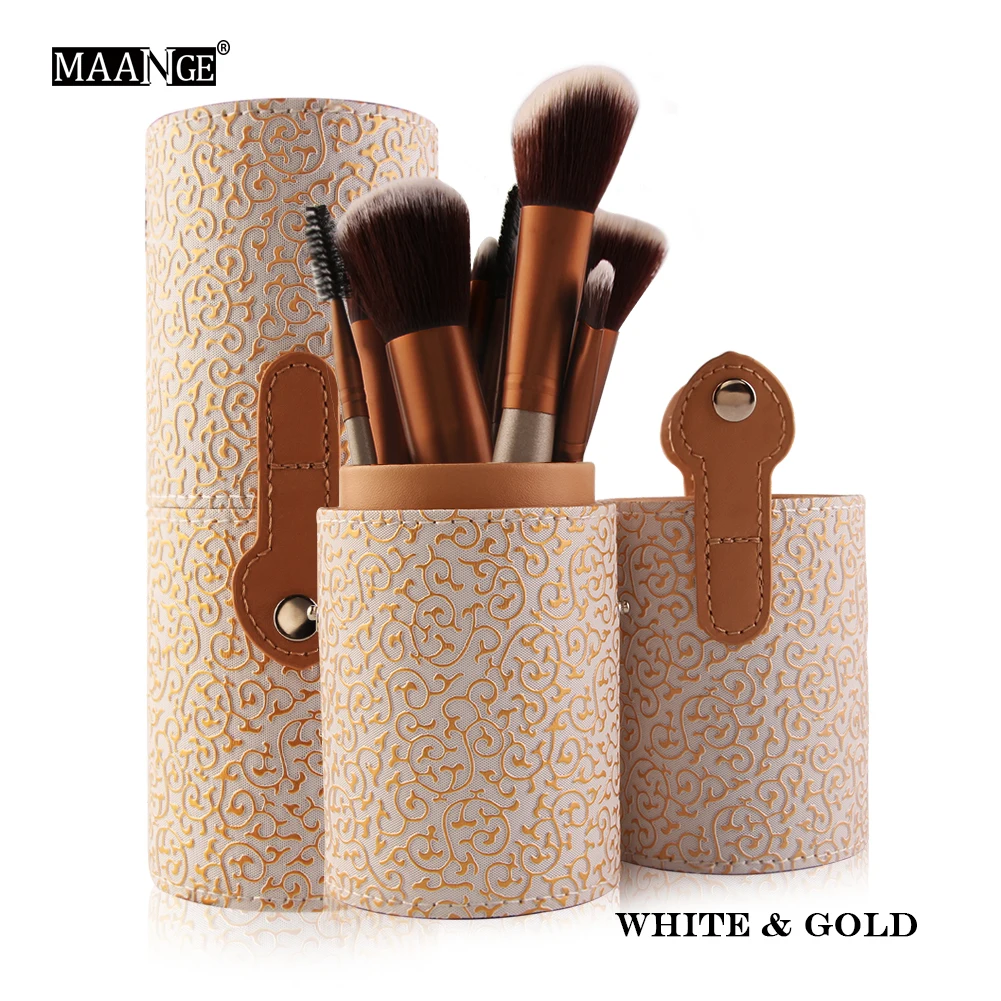 MAANGE Peofessional 12Pcs/Sets Eye Shadow Foundation Eyebrow Lip Brush cosmetics Makeup Brushes Tool Leather Cup Holder Case Kit
MAANGE Peofessional 12Pcs/Sets Eye Shadow Foundation Eyebrow Lip Brush cosmetics Makeup Brushes Tool Leather Cup Holder Case Kit