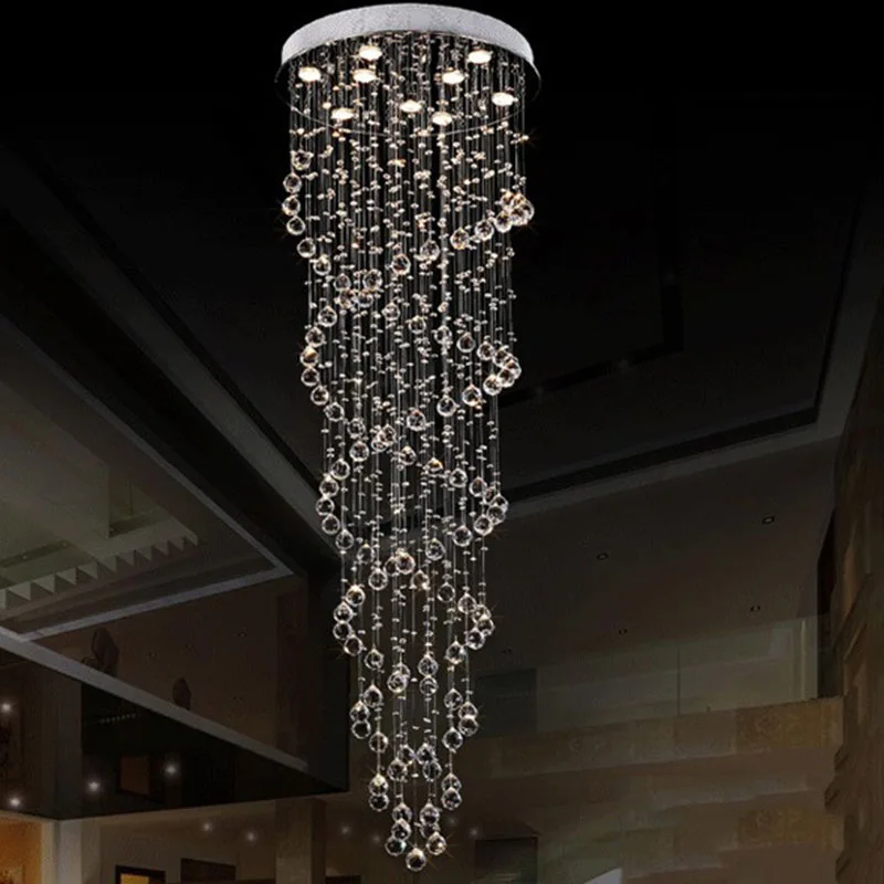 LED K9 Modern Crystal Chandeliers Lights Duplex staircase Fixture Double Helix Chandeliers lamps Hotel lobby spiral lighting
LED K9 Modern Crystal Chandeliers Lights Duplex staircase Fixture Double Helix Chandeliers lamps Hotel lobby spiral lighting