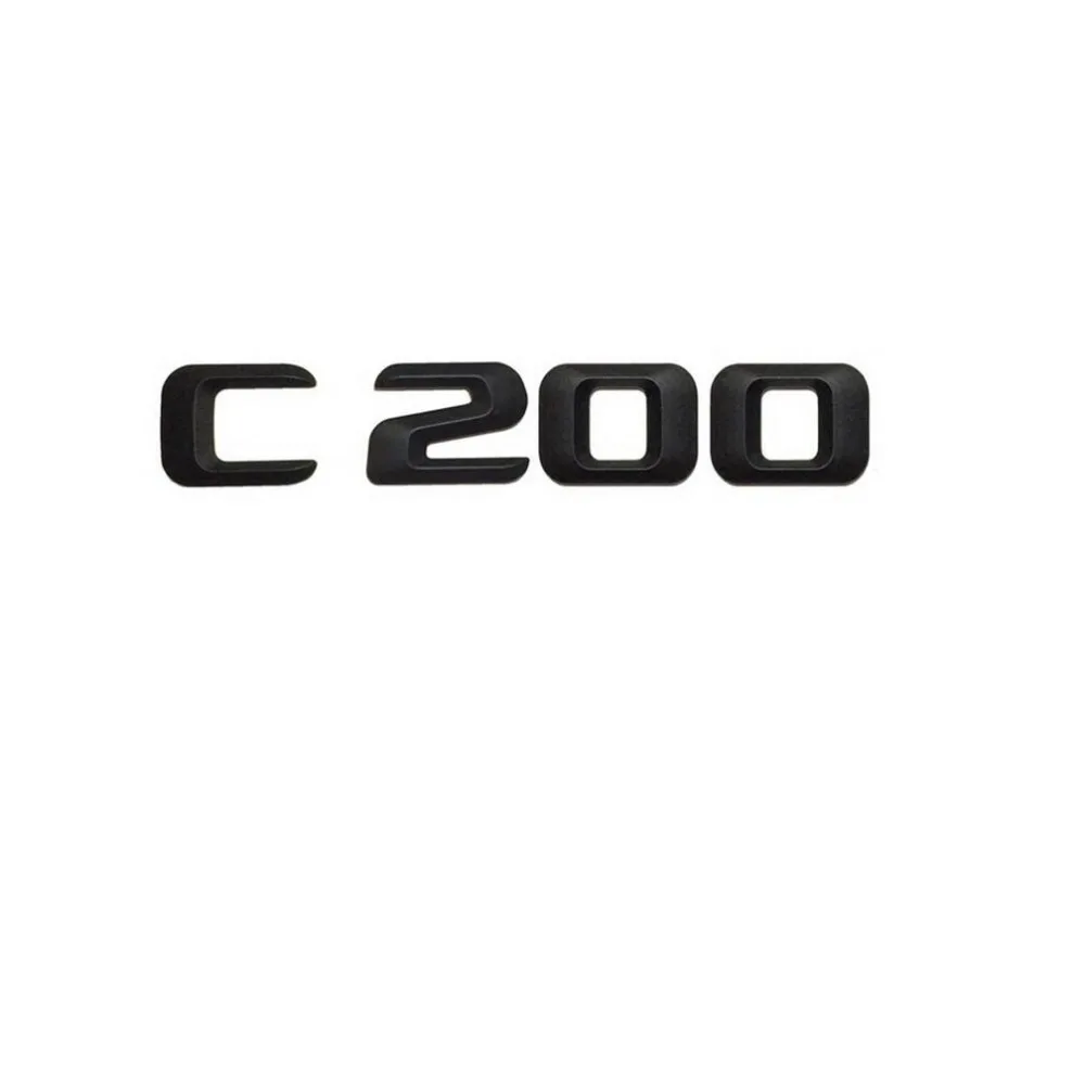 Черный матовый стикер в багажник автомобиля с надписью C 200 эмблема наклейка для